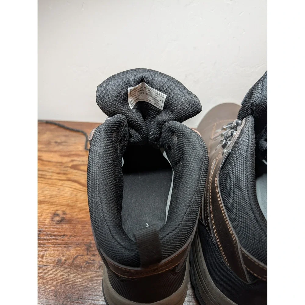 Eddie Bauer Everett Brown Leather Hiking Boots Mens 13‎ M Trail Outdoor